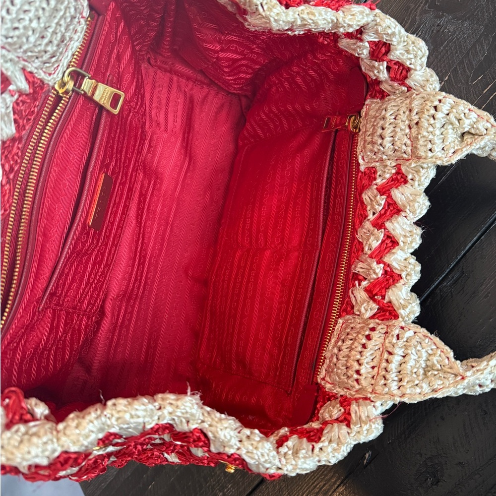 Prada Raffia Tote Bag - Picture 6 of 12